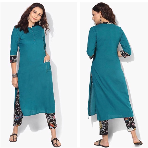 Tunic Top With Casual Pant Two Piece Set - Picture 1 of 2